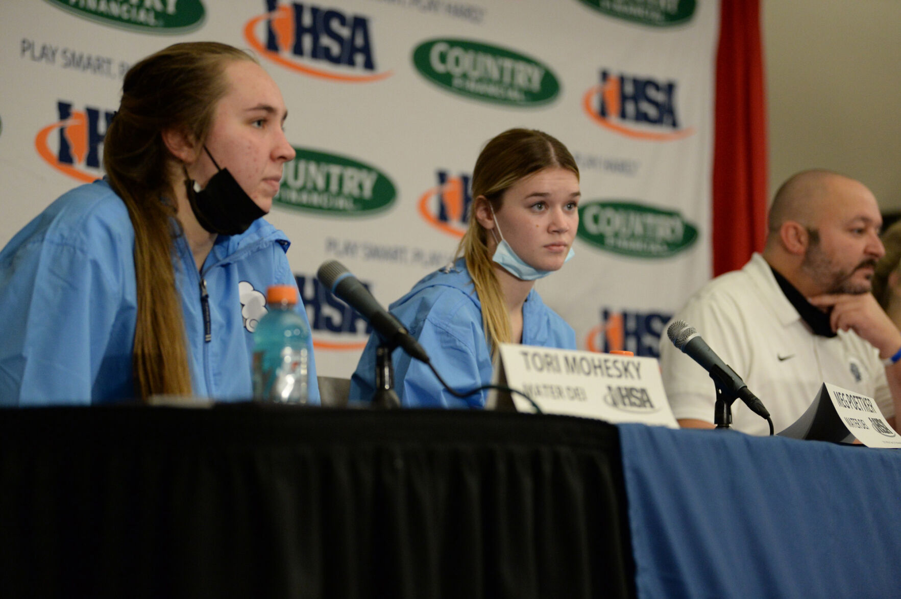 Class 2A girls volleyball state semifinal, Mater Dei vs. Lombard Montini